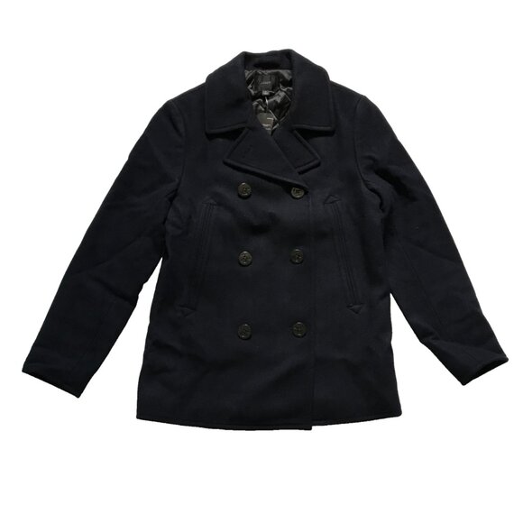 NWT JCrew Dock Icon PeaCoat Jacket Mens Small Navy Blue Wool Primaloft BT825 NEW - Picture 4 of 13